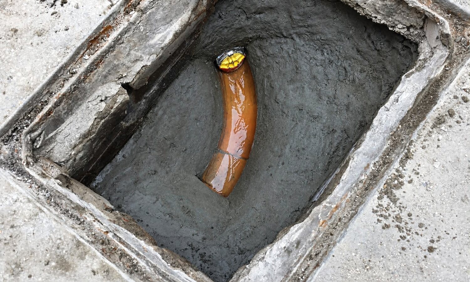 Patch lining repair inside a drain